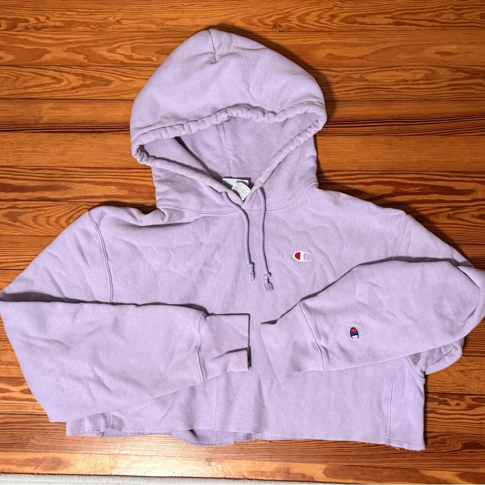 Champion lilac cropped hoodie